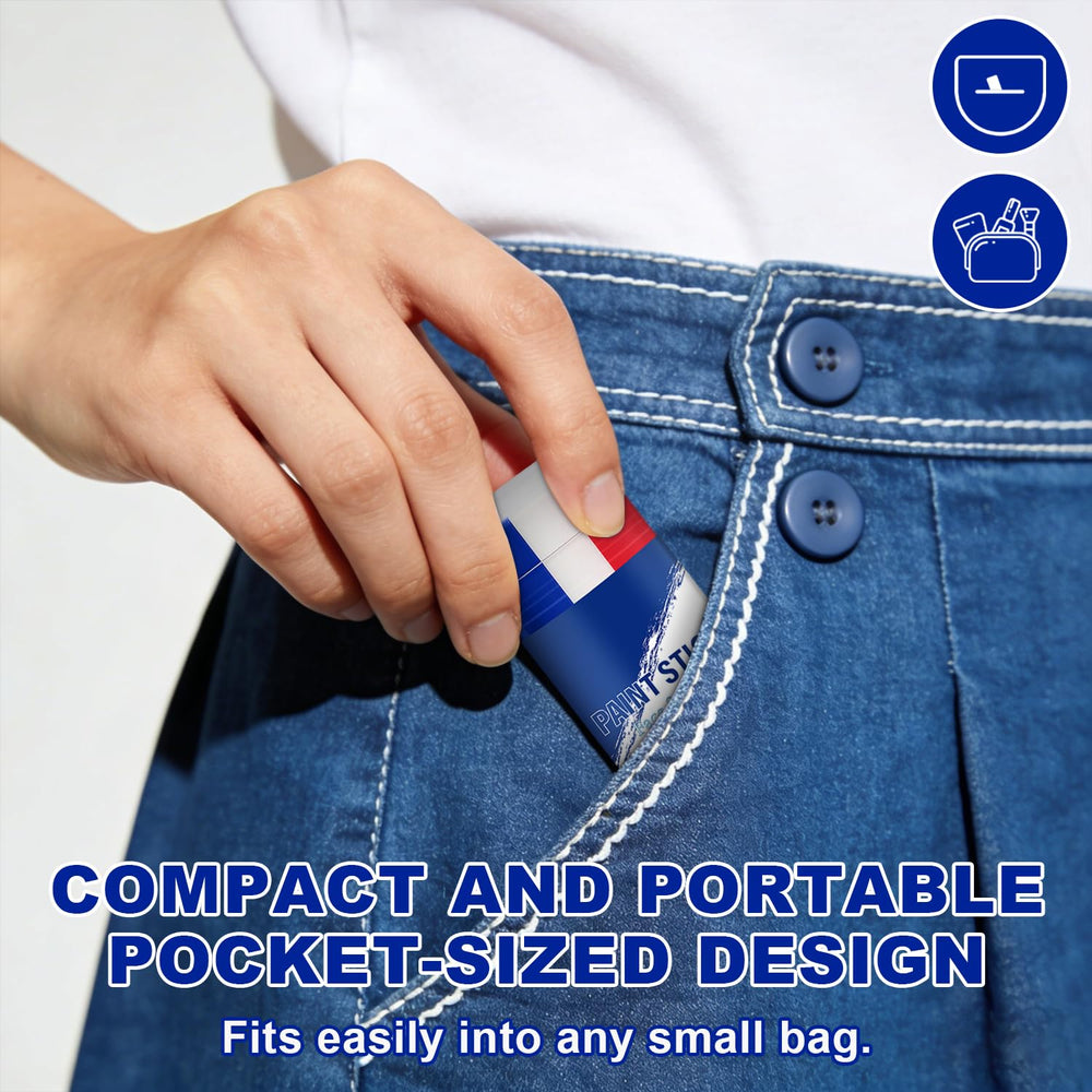 WEEMAY compact stick in a jersey pocket illustrating portable fan-ready convenience