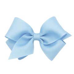Wee Ones Millennium Blue bow front view showing neat ribbon and shape benefit: classic look