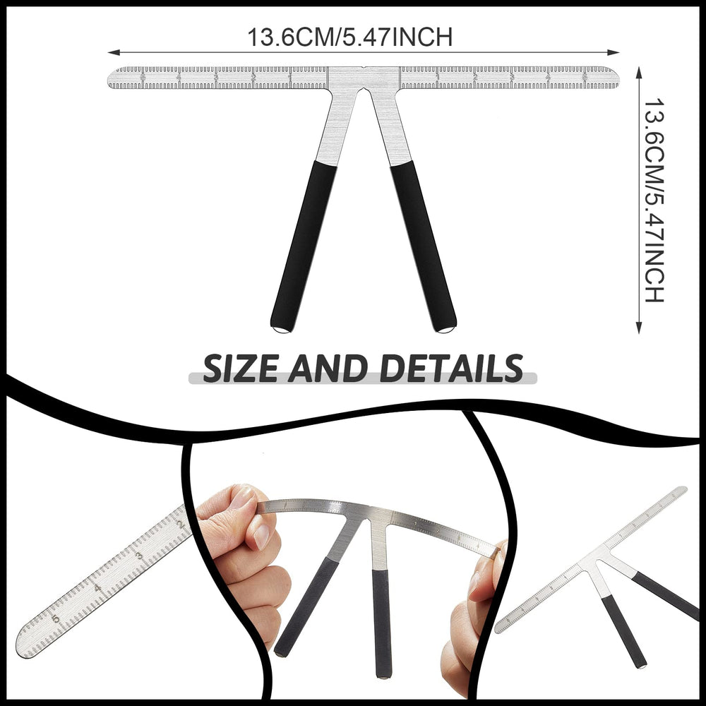 Weewooday three-point positioning caliper close-up illustrating clear markers for precise symmetry