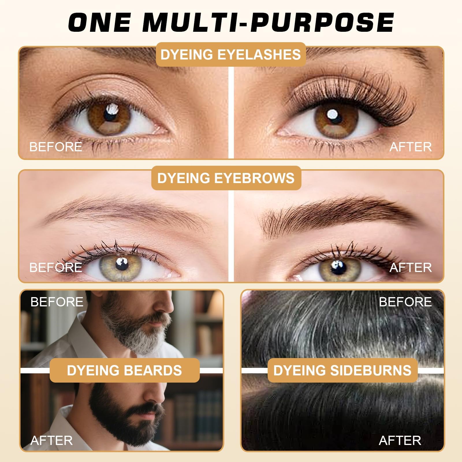 WEILNELL close-up applying tint to eyebrow for defined shape and natural finish