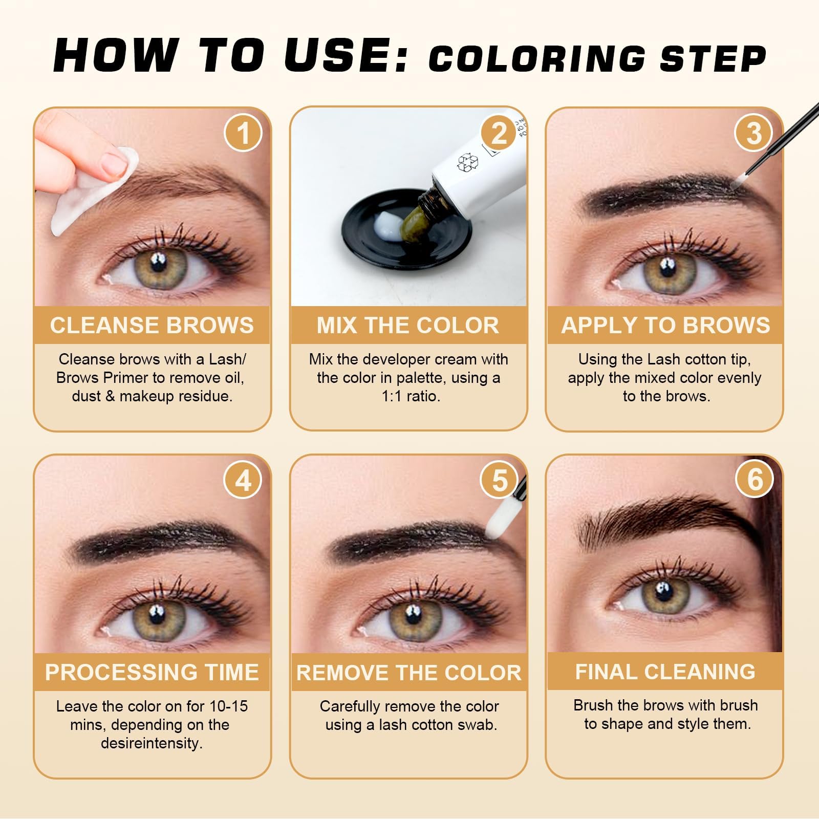 WEILNELL before and after brows and lashes showing visible color improvement advantage