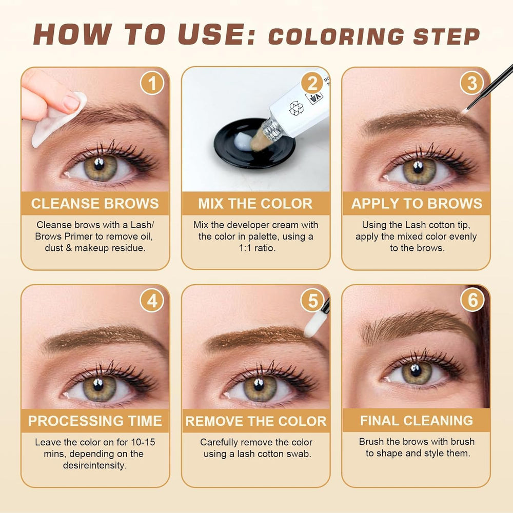 WEILNELL eyebrow before and after comparison showing fuller natural-looking result