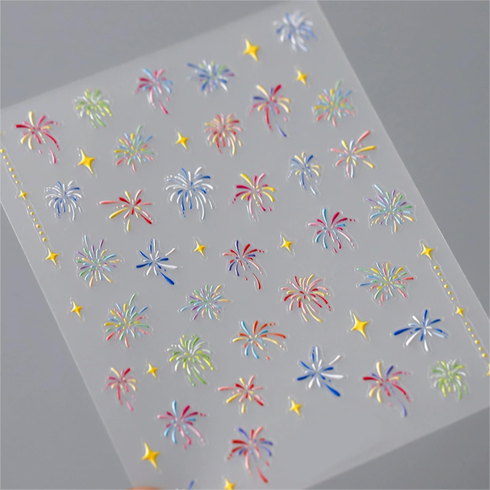 WEIXIWUYU close-up of embossed firework detail highlighting texture and visual depth