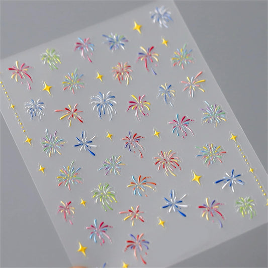 WEIXIWUYU close-up of embossed firework detail highlighting texture and visual depth