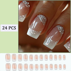 WEIXIWUYU close-up of silver glitter accents revealing glossy texture and refined sparkle