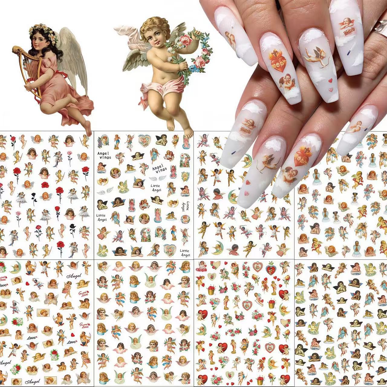 WEIXIWUYU front packaging showing 8 sheets for quick manicure