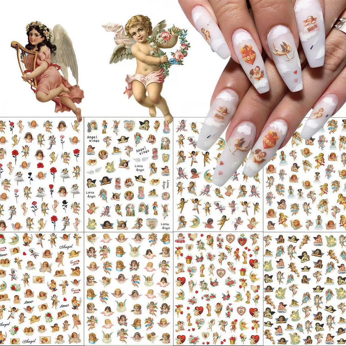 WEIXIWUYU front packaging showing 8 sheets for quick manicure