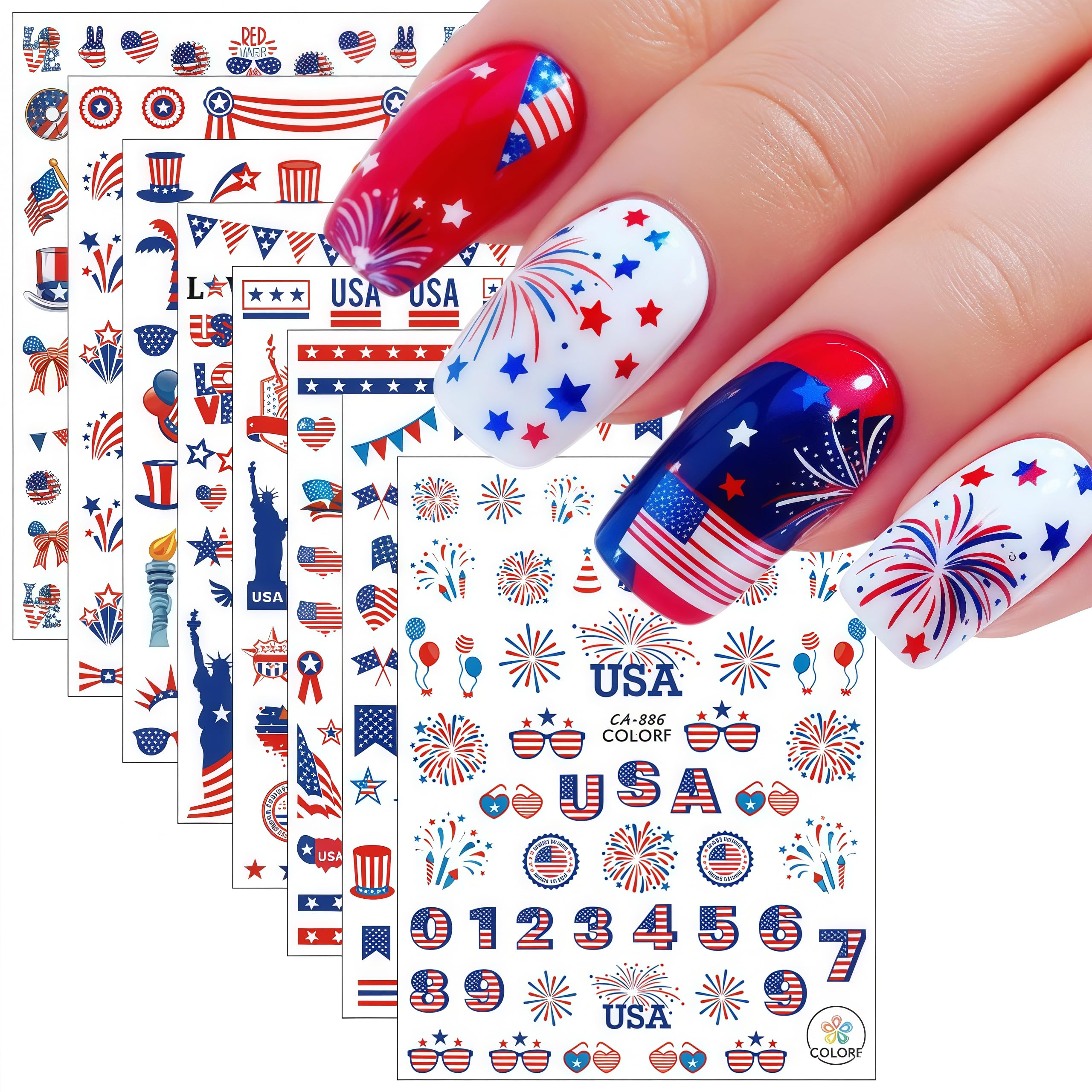 WEIXIWUYU front packaging showing eight flag sticker sheets and variety benefit