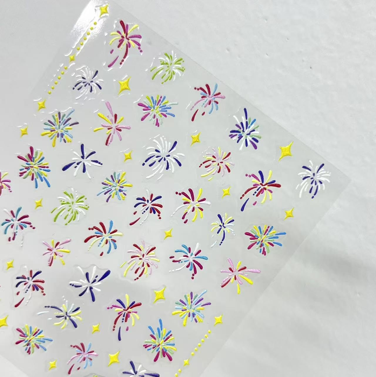 WEIXIWUYU decals applied on fingernails showing quick salon-style manicure benefit