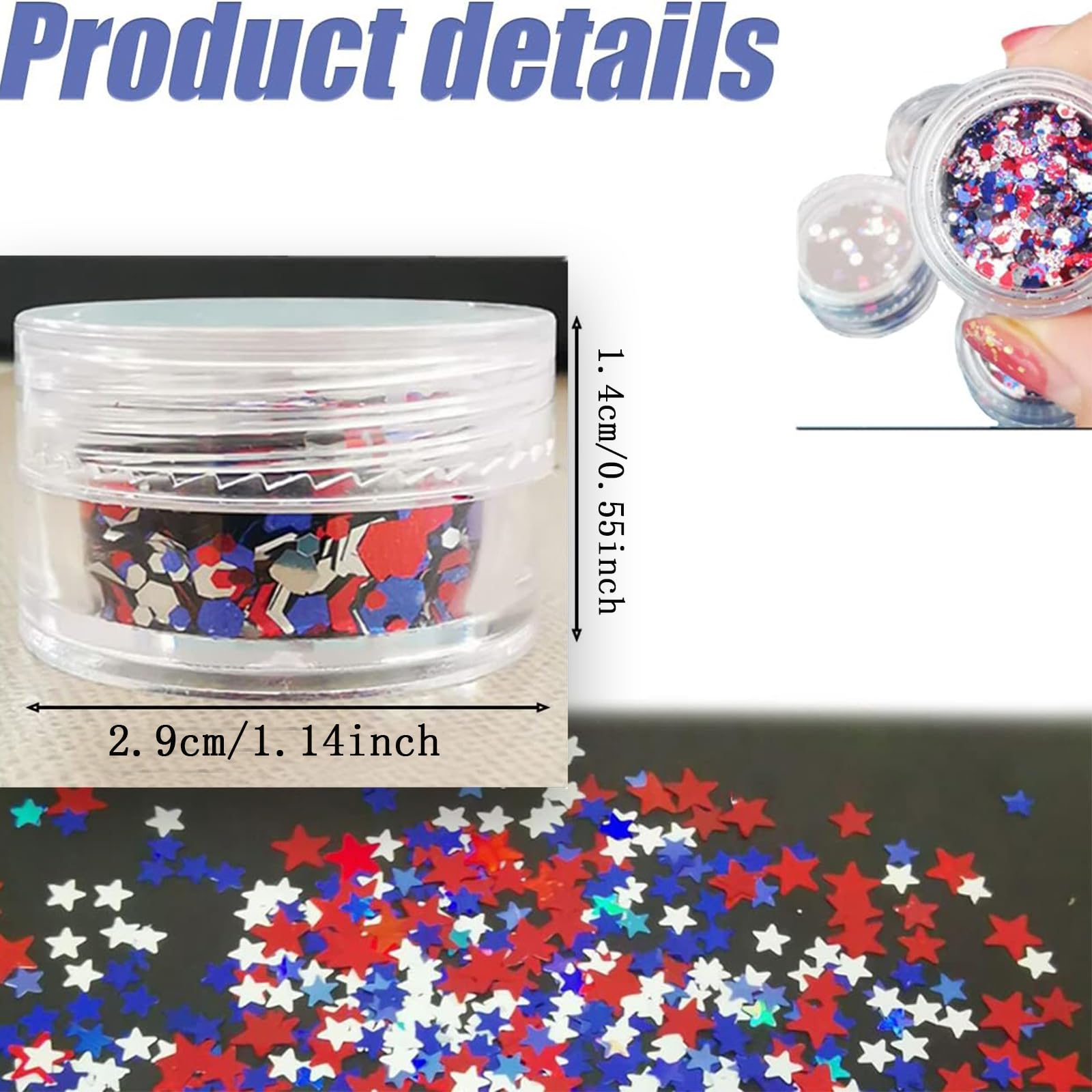 WEIXIWUYU patriotic flatlay with stars and props showcasing festive decoration use