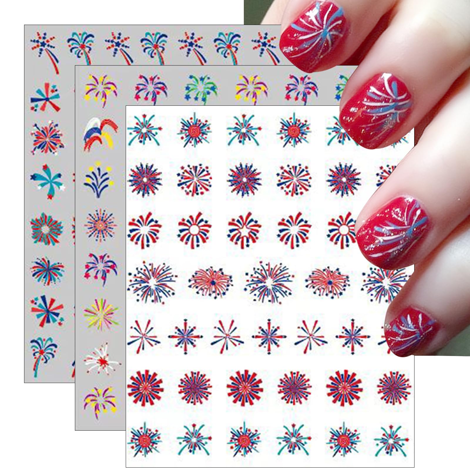 WEIXIWUYU three sticker sheets front view showing colorful designs and quick use