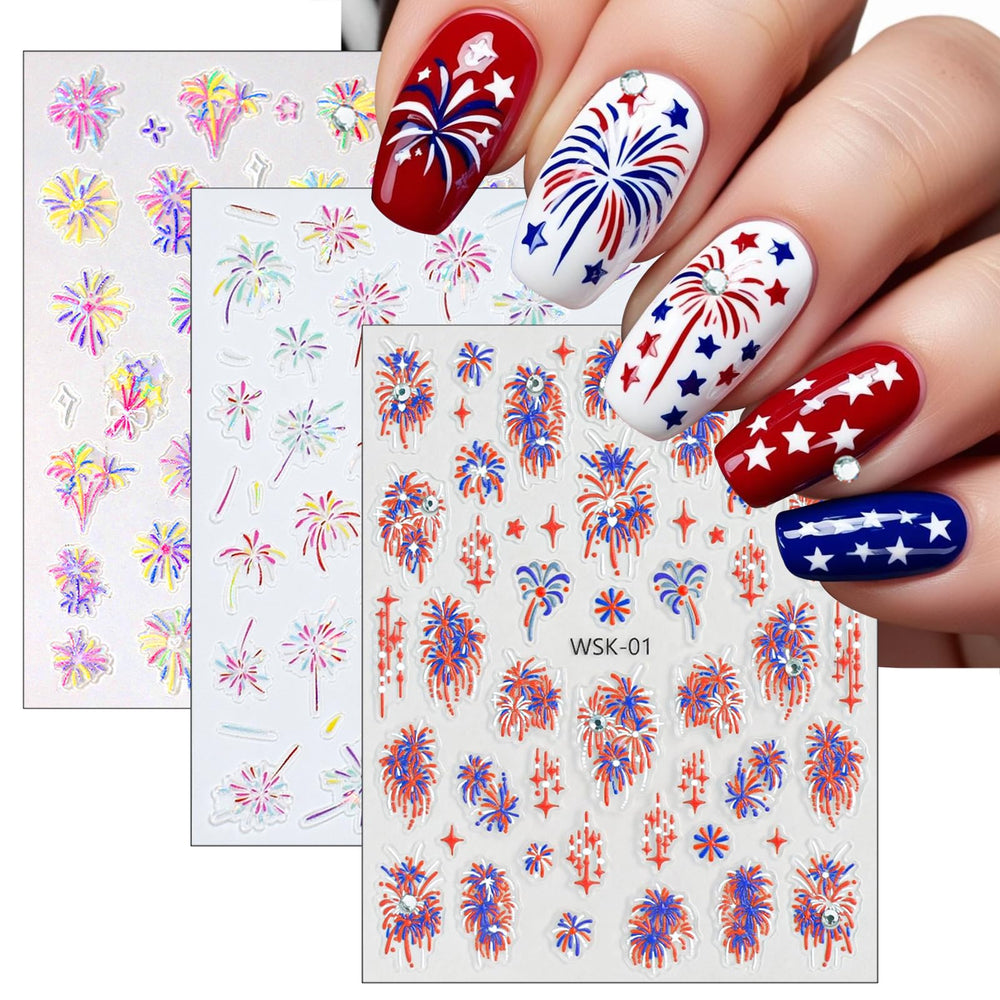 WEIXIWUYU rhinestone accent cluster adding focal shine and glam to nails