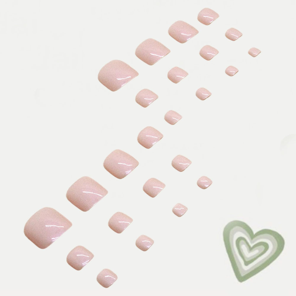 WEIXIWUYU toe with press-on nail showing fit and scale benefit