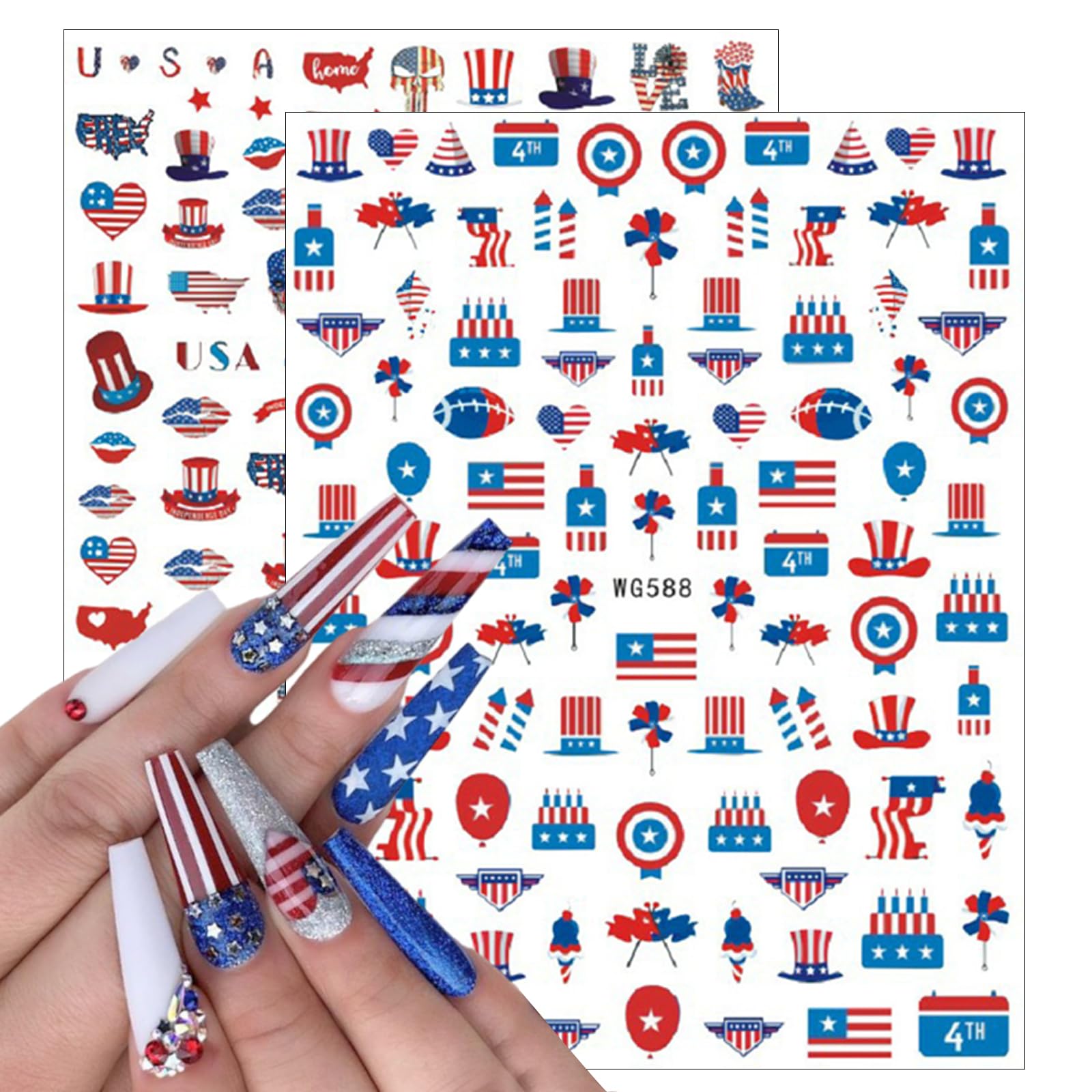 WEIXIWUYU detailed shot of stars and stripes offering visible texture and festive impact