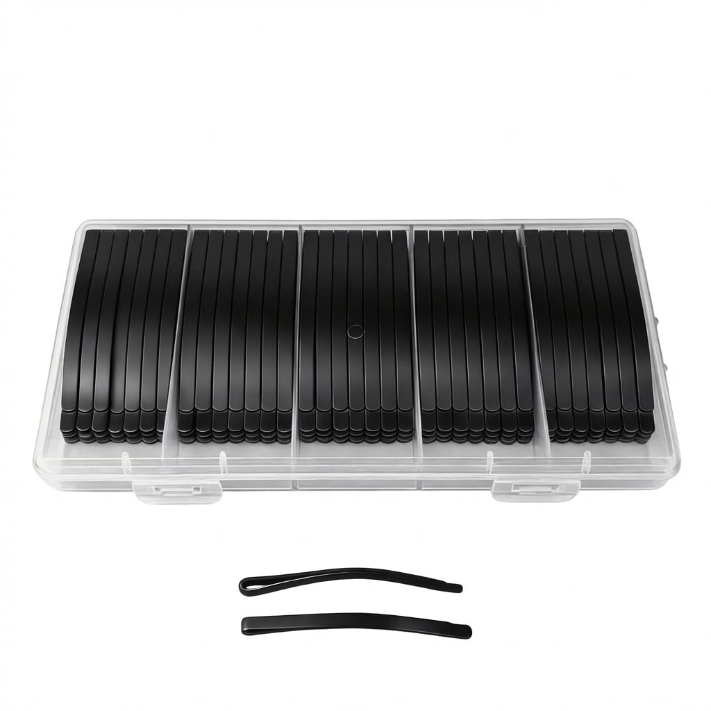 WELBRIT front packaging showing 100 black bobby pins and compact clear box for travel