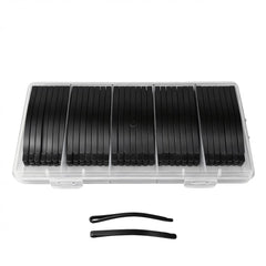 WELBRIT front packaging showing 100 black bobby pins and compact clear box for travel