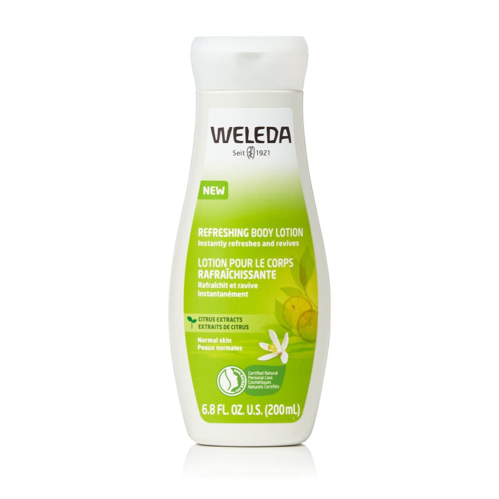 Weleda bottle front view showing label and citrus benefit