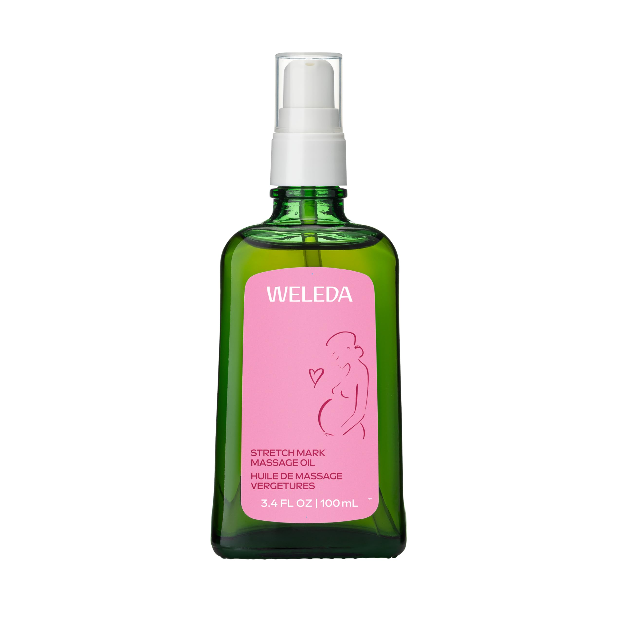 Weleda front pump bottle showing product and easy dispensing benefit
