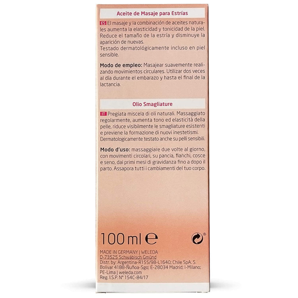 Weleda oil texture close-up showing silky, fast-absorbing finish