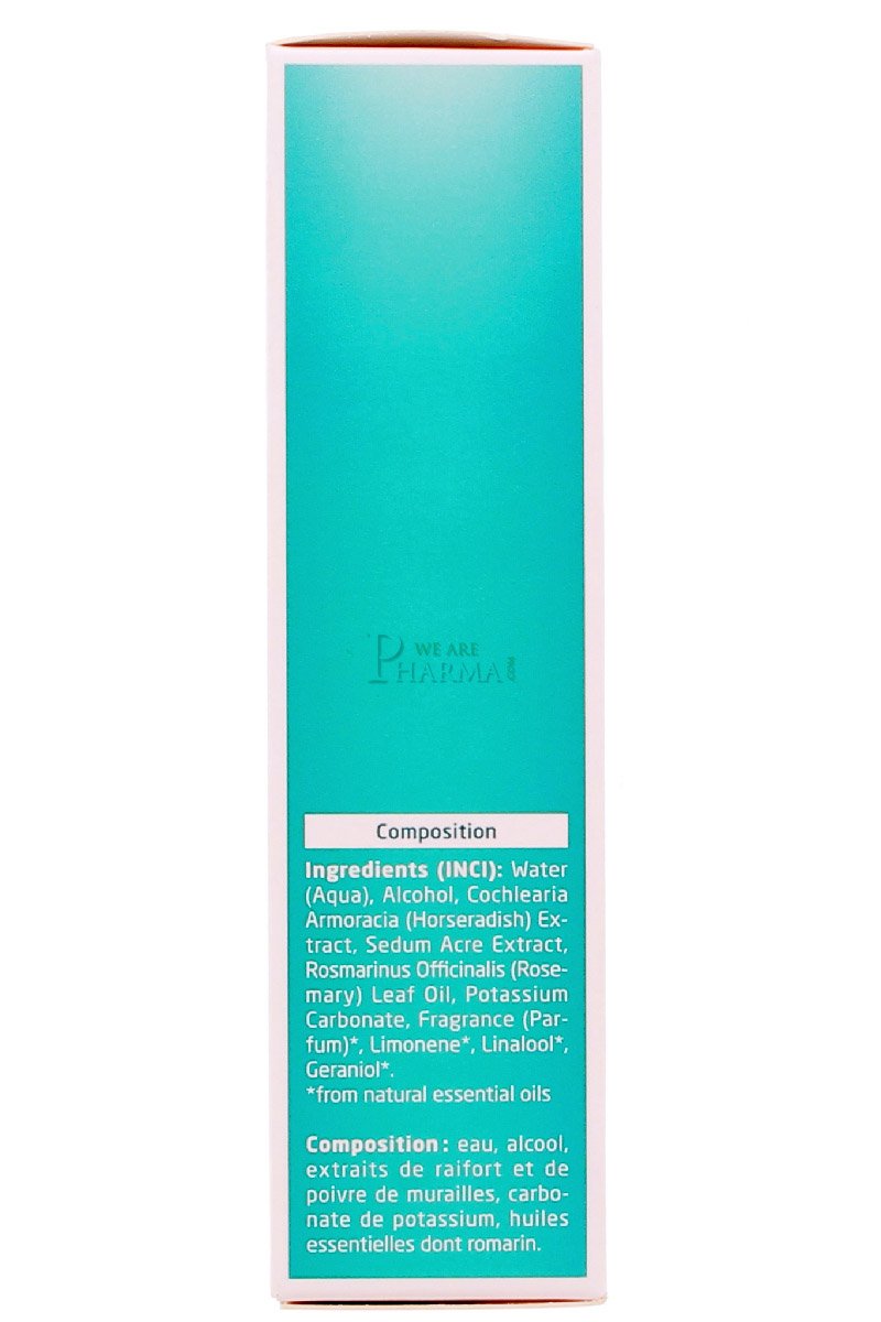 Weleda rosemary hair tonic texture on hand demonstrating lightweight, non-greasy benefit