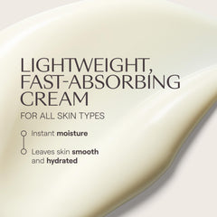 Weleda Skin Food Light cream texture close-up highlighting fast-absorbing, smooth finish