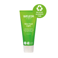 Weleda cream texture close-up showing light, absorbent formula benefit