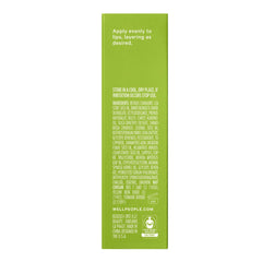 Well People lip oil layered over lipstick showing added gloss and enhanced color depth