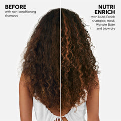 Wella Professionals before-and-after hair comparison showing smoother results