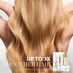 Wella Professionals oil texture on hand highlighting lightweight absorption benefit