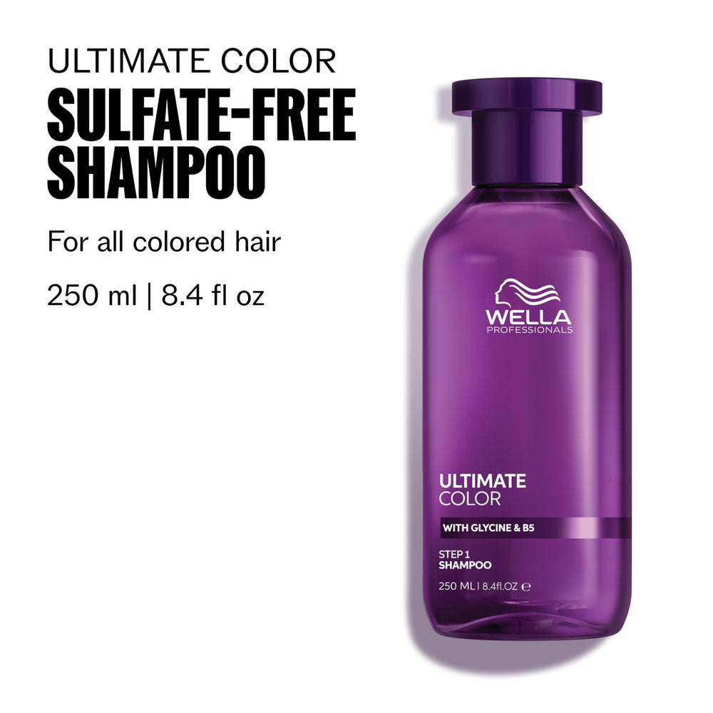 Wella Professionals back label close-up showing ingredients and benefits