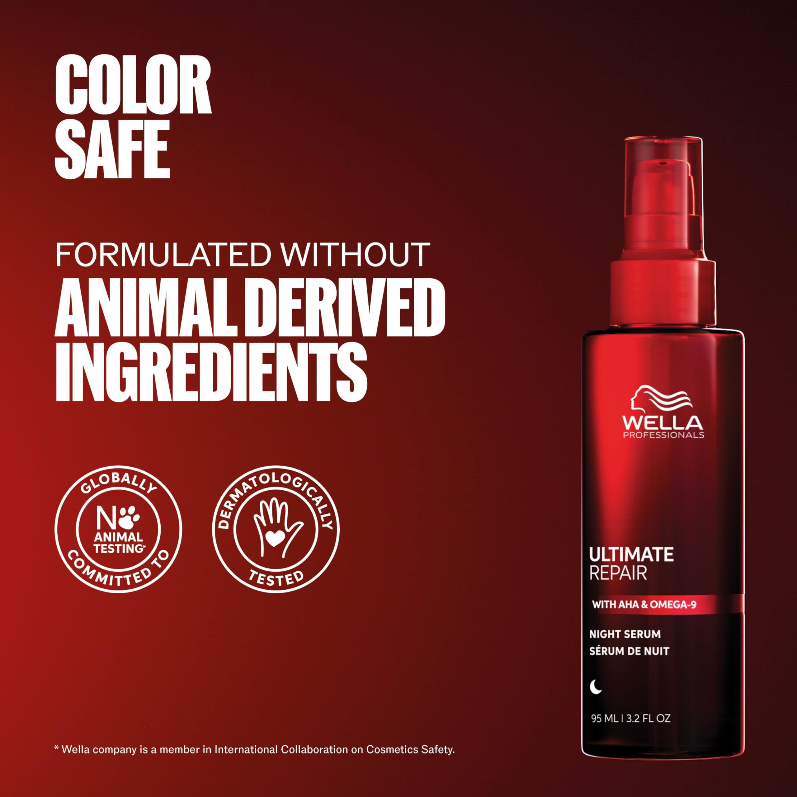 Wella Professionals label close-up showing ingredients and expert formulation