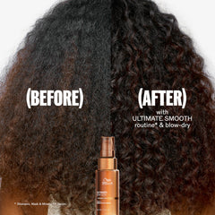 Wella Professionals being applied to mid-lengths and ends for smoother hair
