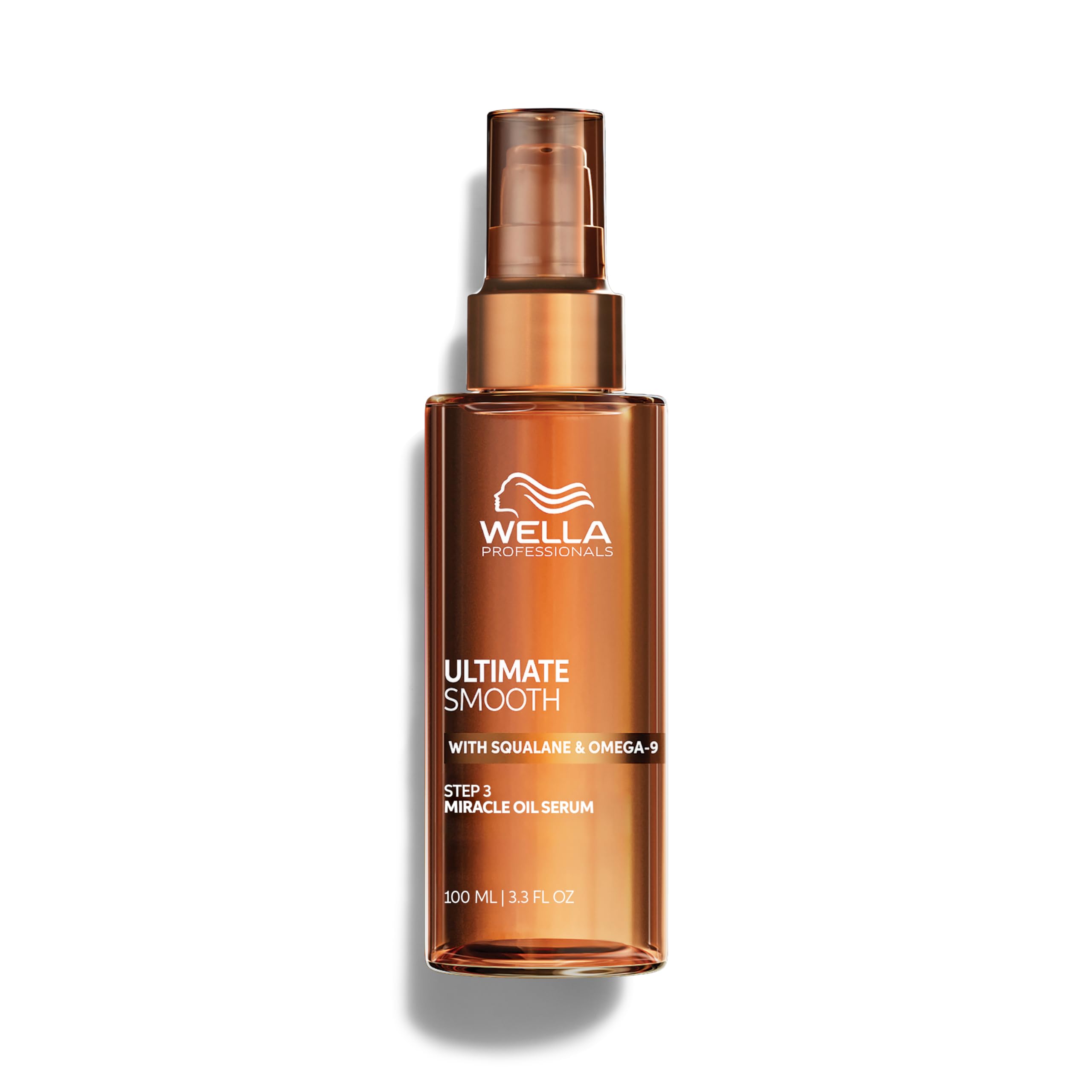 Wella Professionals bottle front view showing sleek packaging and brand benefit