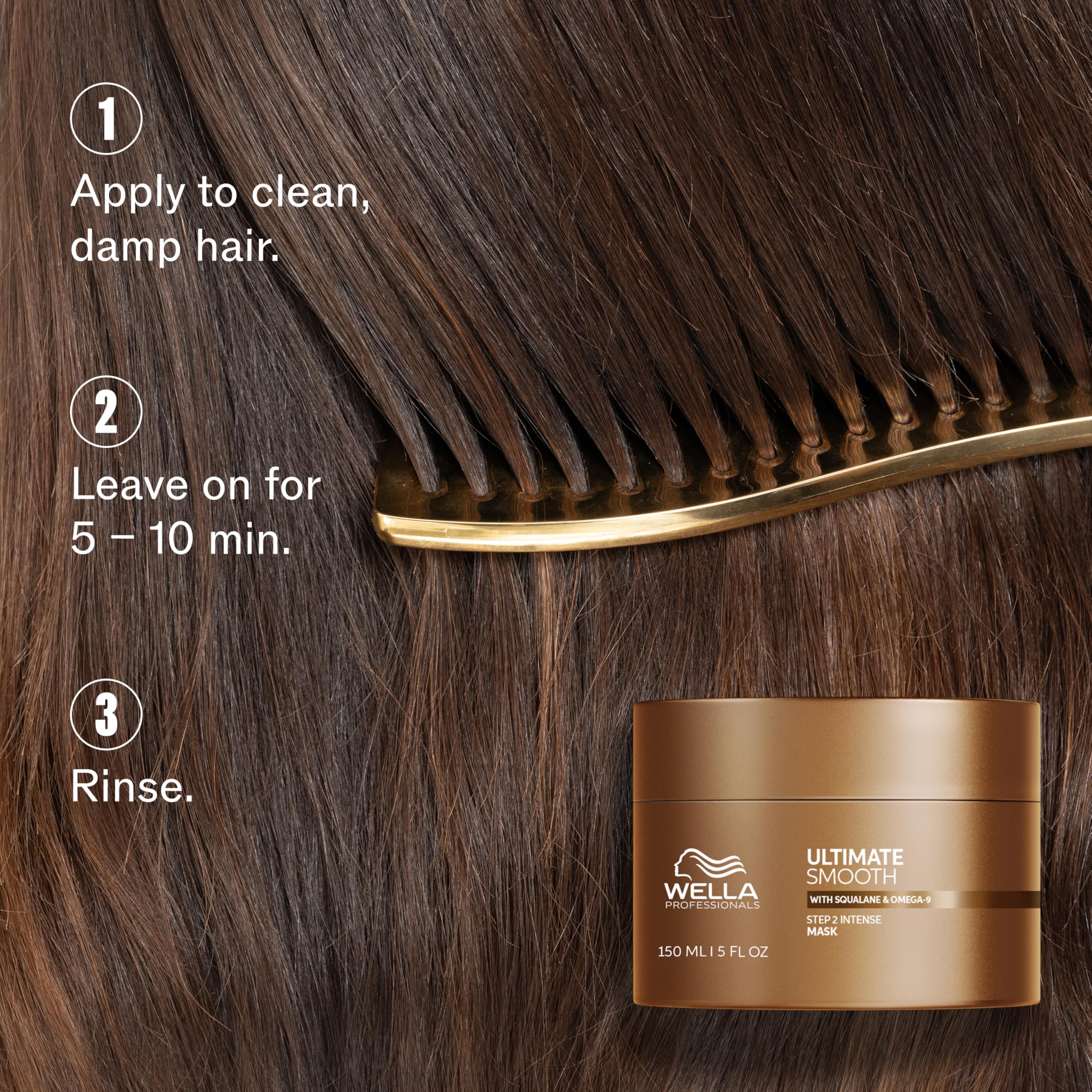 Wella Professionals label closeup showing squalane and omega 9 benefits