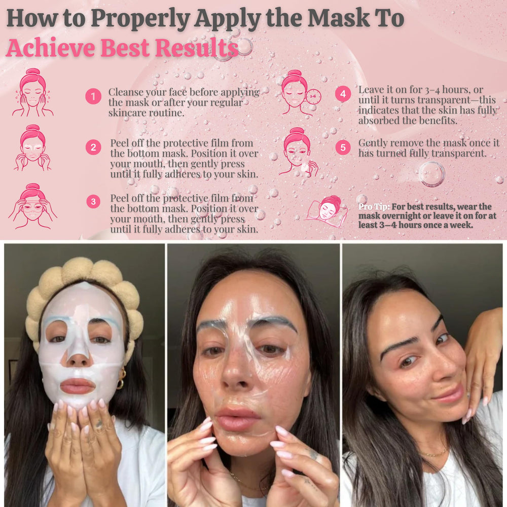 Wellnature mask beside a hand to show size and fit for easy application benefit