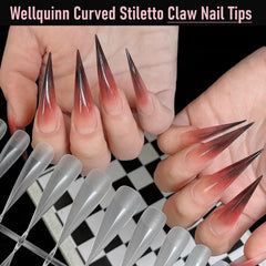 Wellquinn nails applied on hand demonstrating dramatic look and durability
