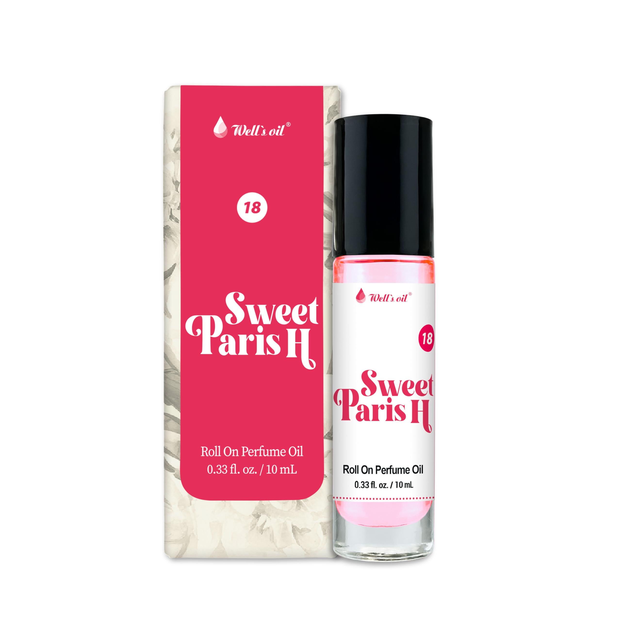 Well's Oil front packaging showing compact perfume vial and branding benefit portability