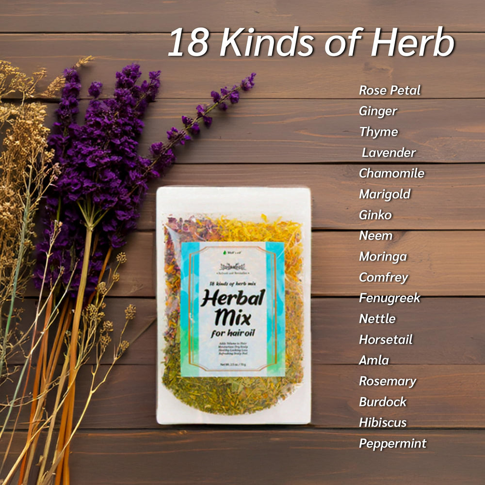 Well's Oil herbs next to a ruler to show 2.5 oz size and practical portioning