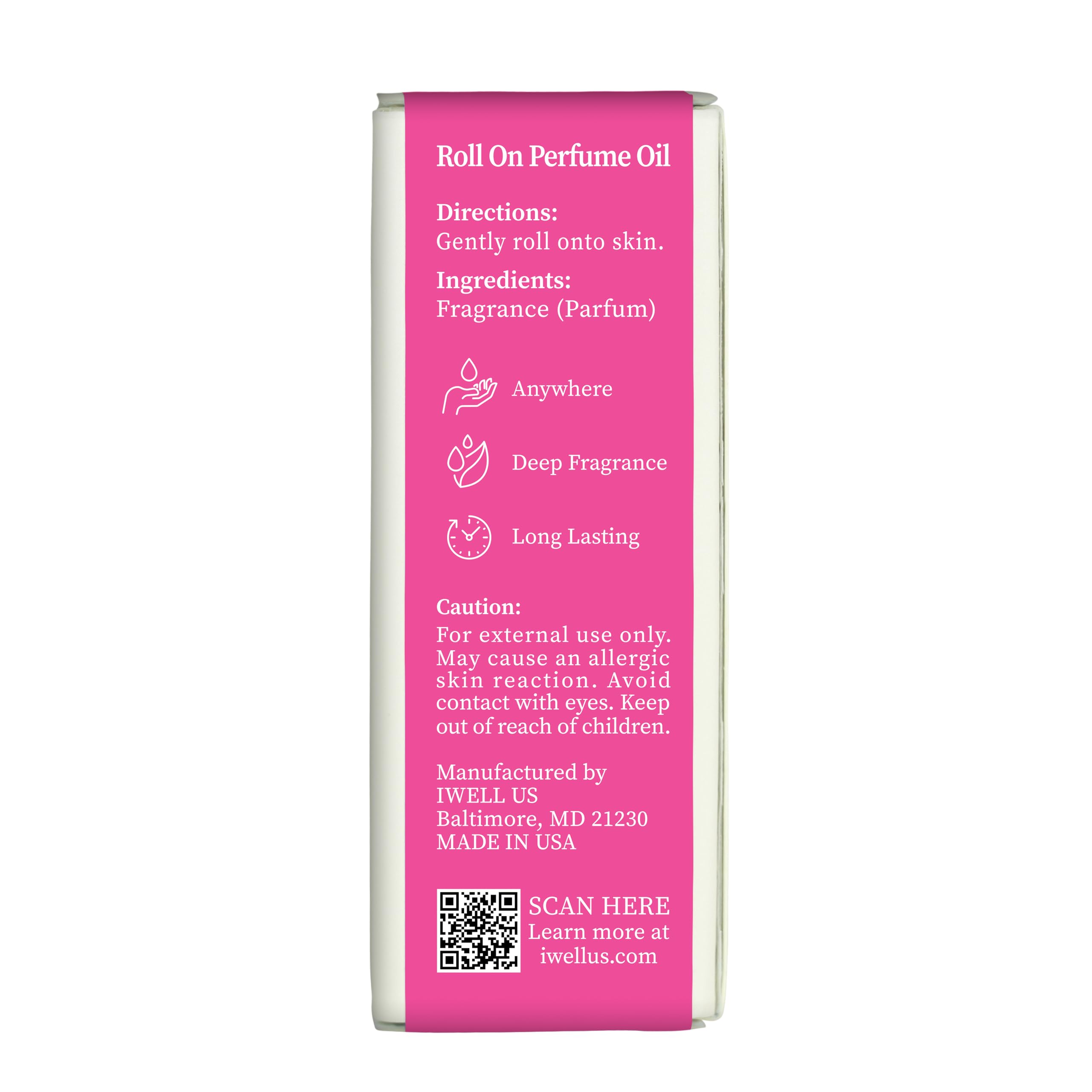 Well's Oil Pinky Sugar label and ingredients view highlighting paraben-free, minimal formula
