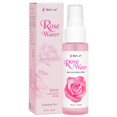 Well's Oil bottle front packaging showing compact rosewater mist