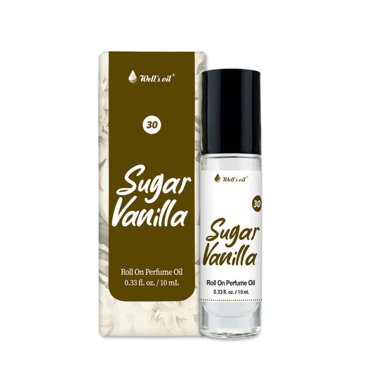 Well's Oil front bottle shows sugar vanilla fragrance ready to carry