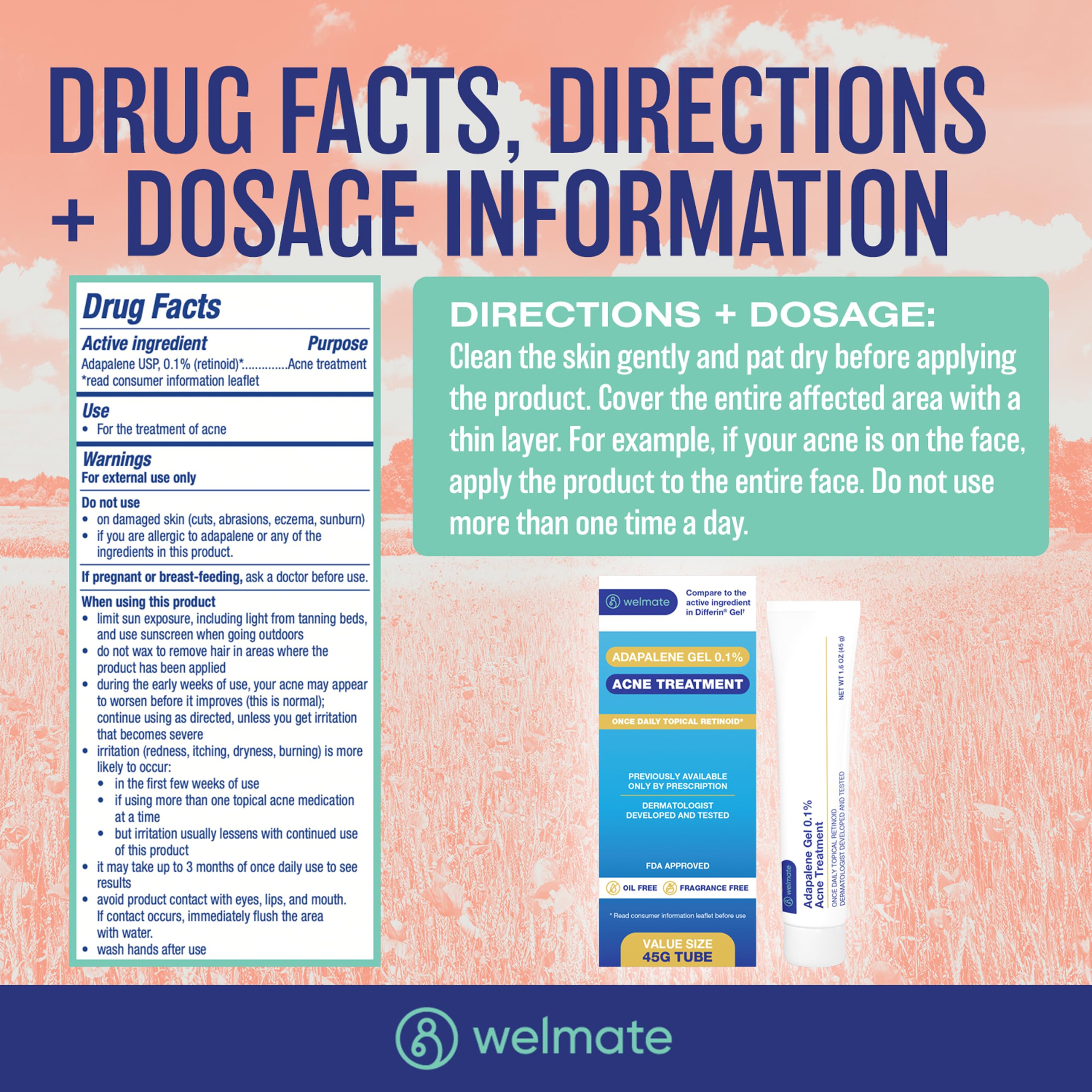 WELMATE tube held in hand showing 1.6 oz scale for supply planning