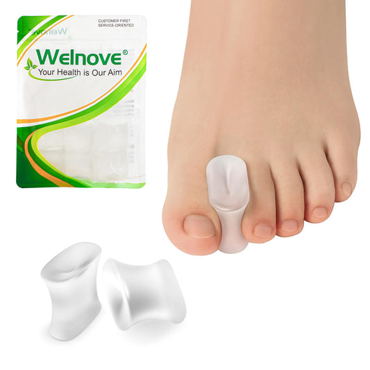 welnove front packaging showing clear gel toe separators and benefits