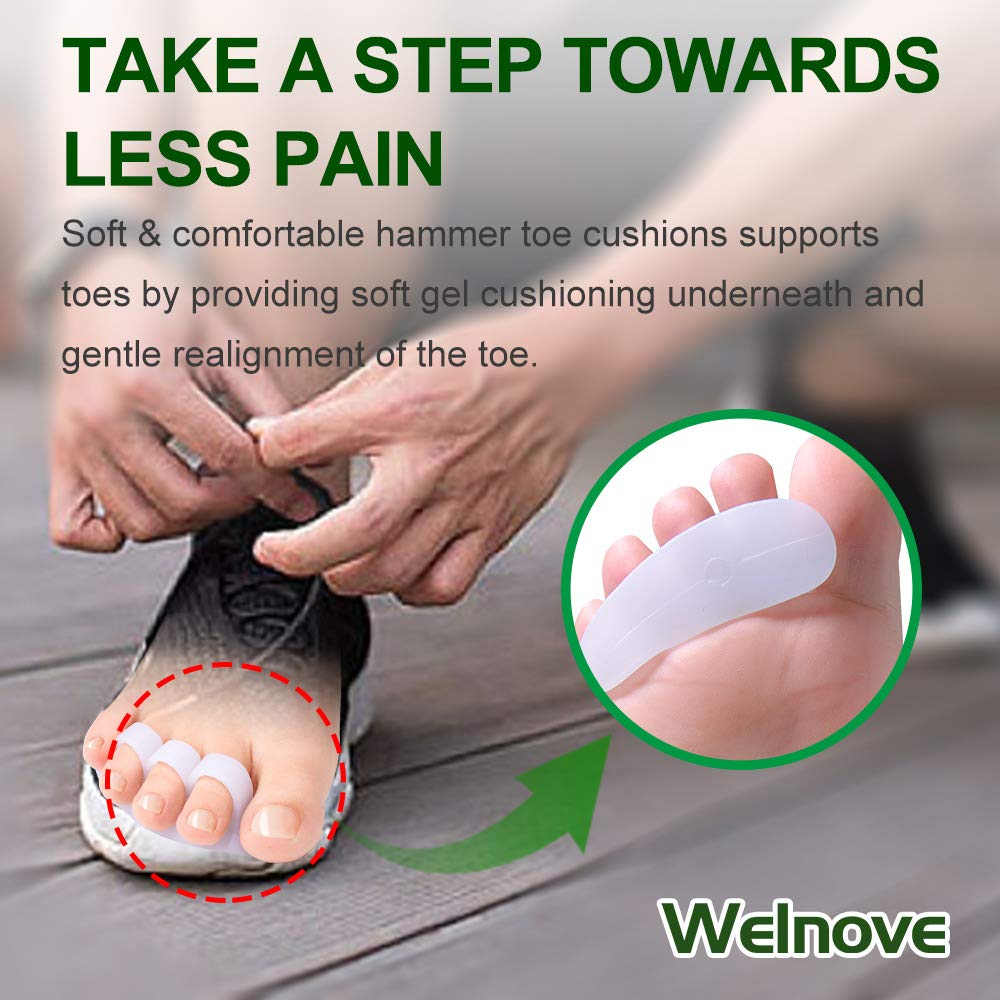 Welnove inside shoe demonstration with toe crests showing discreet wear and improved comfort
