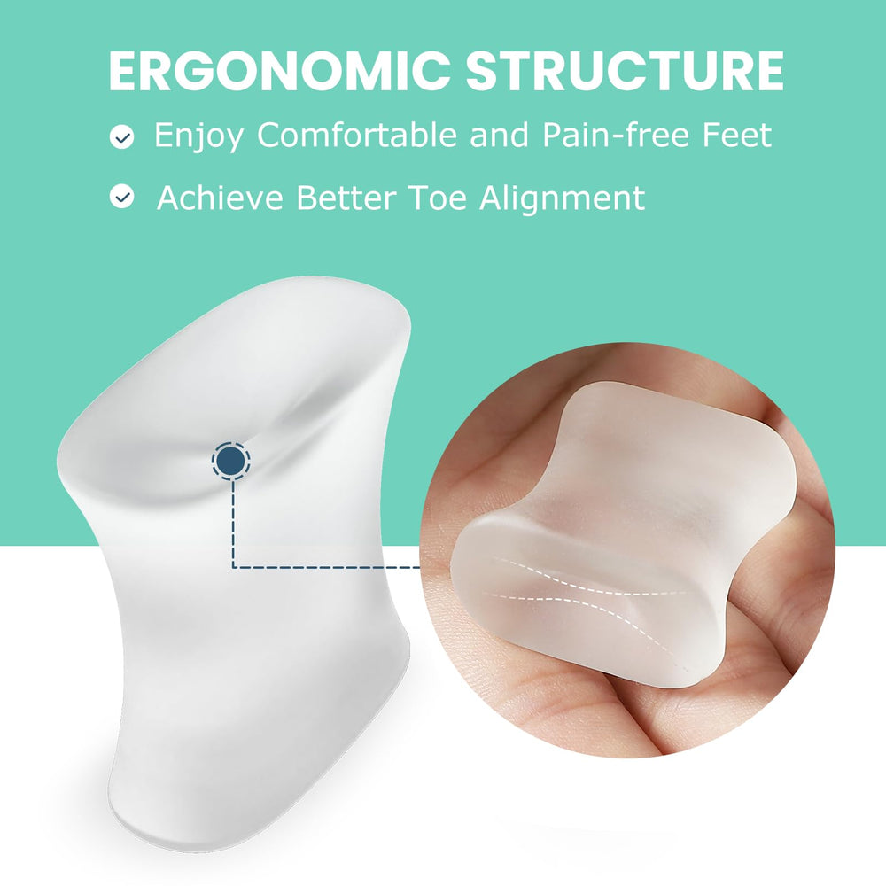 Welnove lifestyle image of person sleeping comfortably with toe spacers