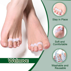 Welnove detailed view of three-loop design showing secure fit and toe separation benefit