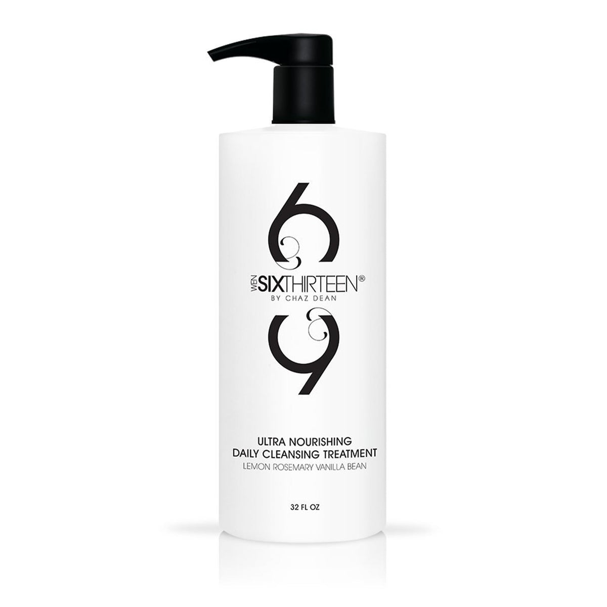 WEN by Chaz Dean front bottle view showing lemon rosemary vanilla bean scent and benefits