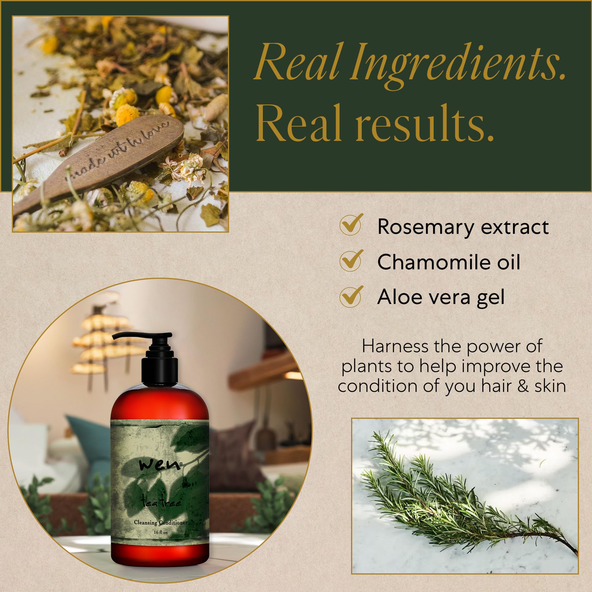 WEN by Chaz Dean label detail displaying ingredients and usage guidance for clarity