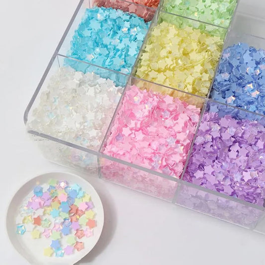 WENEWFINE close-up of faceted star surface reflecting light for sparkle