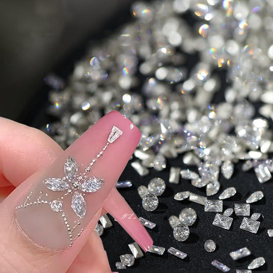 WENEWFINE front packaging showing 100pcs nail rhinestones and benefits of value